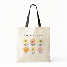 Dios Dice Afirmación Floral Pastel
