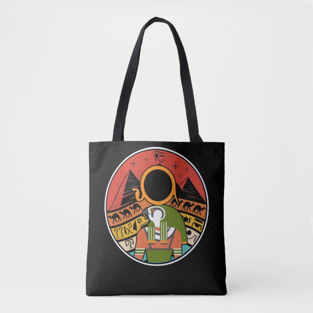 Bolso De Tela Dios egipcio Horus Falcon Egipto Pirámides (Anverso)