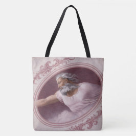 Bolso De Tela Dios el Padre Clásico Enmarcado Renacimiento Rosa