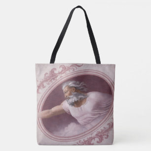 Bolso De Tela Dios el Padre Clásico Enmarcado Renacimiento Rosa