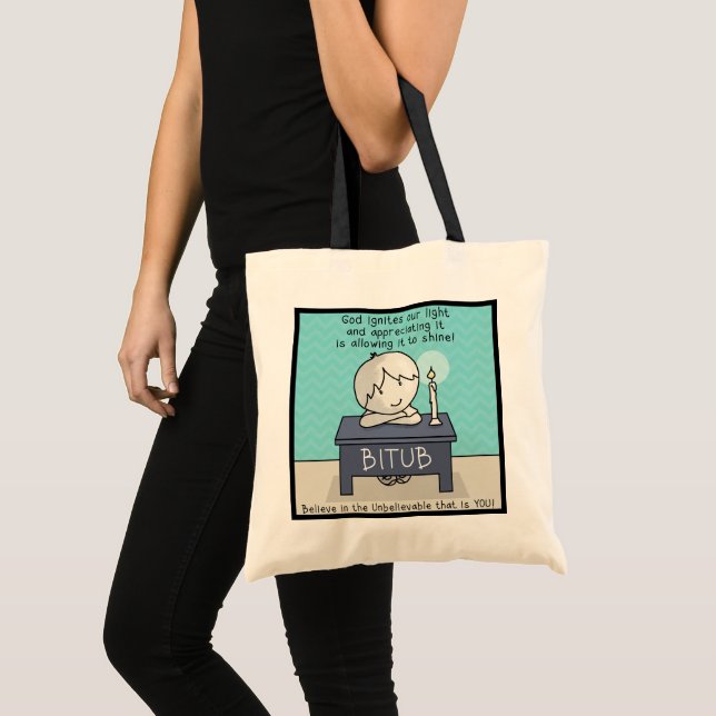 Bolso De Tela Dios enciende nuestra luz (Anverso (producto))
