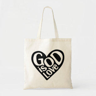 Bolso De Tela Dios es amor como Jesús cita a Dios el arte el amo