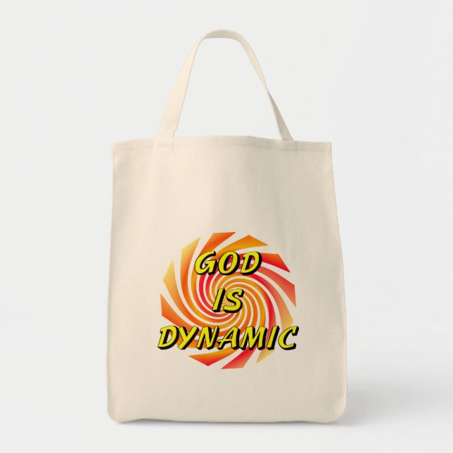 Bolso De Tela Dios es cristiano dinámico (Frente)