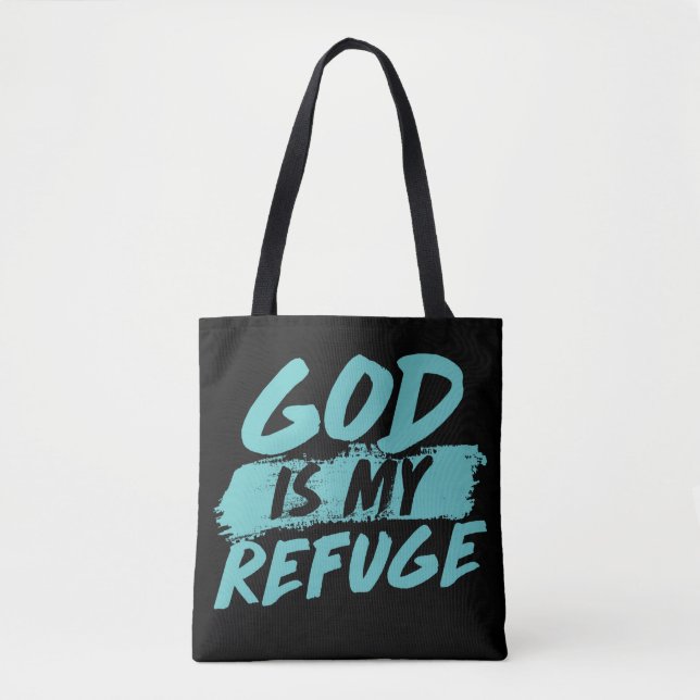 Bolso De Tela Dios es mi Tote Refugio (Anverso)