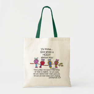 Bolso De Tela Dios le da a las lechuzas un zoquete