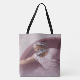Bolso De Tela Dios Padre Divina Bendición Rosa Antigua