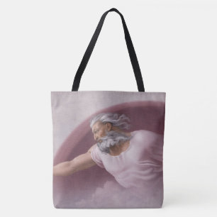Bolso De Tela Dios Padre Divina Bendición Rosa Antigua