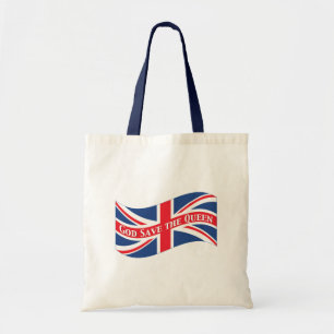 Bolso De Tela Dios salve a la Reina con Union Jack