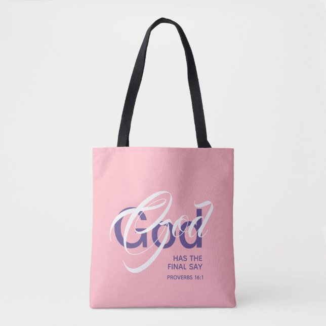 Bolso De Tela DIOS TIENE FINALMENTE QUE DECIR A Los Proverbios M (Anverso)