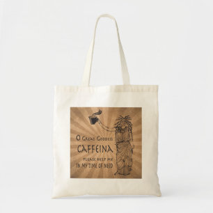 Bolso De Tela Diosa de la Cafeína regalo de café divertido
