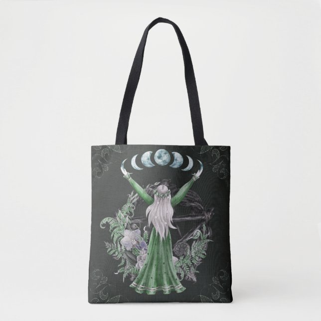 Bolso De Tela Diosa de la Luna Celta (Anverso)