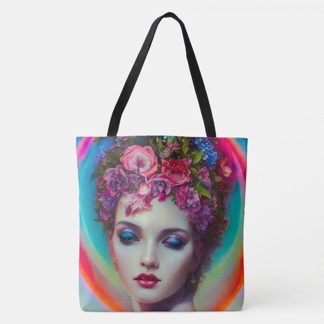 Bolso De Tela Diosa de las flores (Anverso)