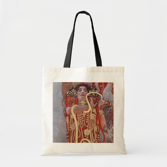Bolso De Tela Diosa de Salud, Hygieia (Salus), Gustav Klimt (Frente)