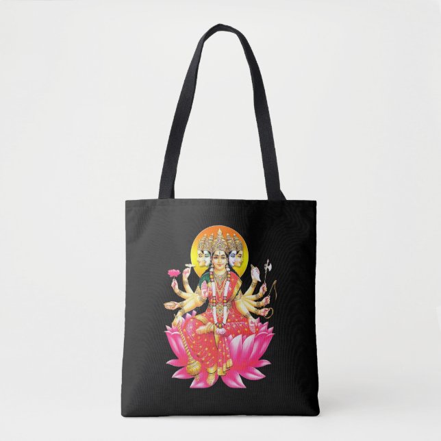 Bolso De Tela Diosa Gayatri Devi Deity Hindu (Anverso)