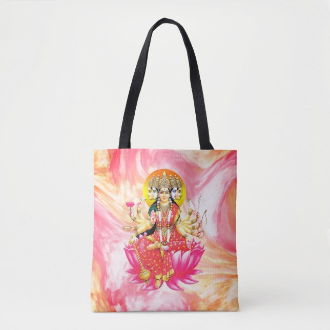 Bolso De Tela Diosa Gayatri Devi Deity Hindu (Anverso)