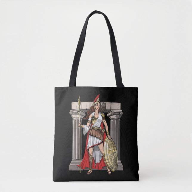 Bolso De Tela Diosa griega de Atenea (Anverso)