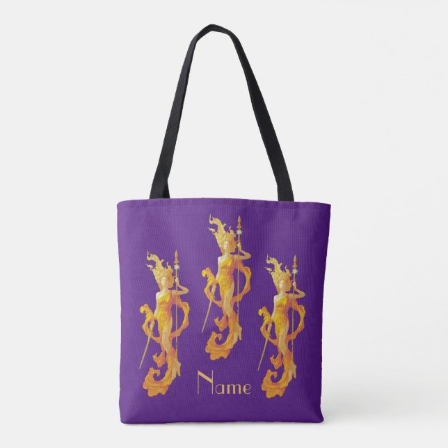 Bolso De Tela Diosa guerrera de oro Thunder_Cove (Reverso)