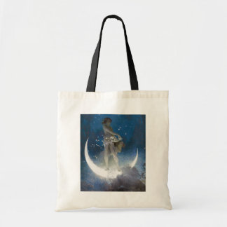 Bolso De Tela Diosa Luna en la Noche Espolvoreando Estrellas