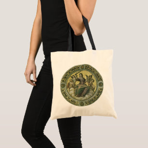 Bolso De Tela Diosa romana de la justicia con ángeles por Rafael