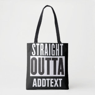 Bolso De Tela Directamente Outta agregar el texto