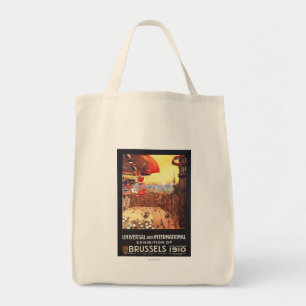 Bolso De Tela Dirigible de Lebaudy con las banderas del mundo en