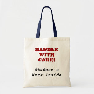 Bolso De Tela ¡Dirija con cuidado! , el trabajo del estudiante