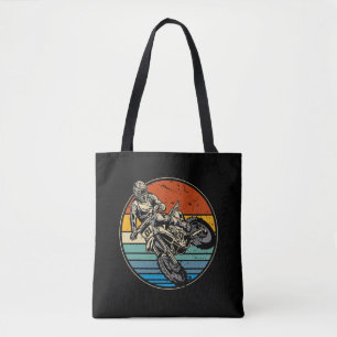 Bolso De Tela Dirt Bike Motocross Motorcycle Vintage Retro