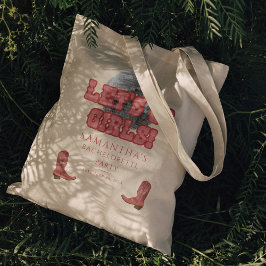 Bolso De Tela Disco Cowgirl Vamos Chicas Despedida de Soltera