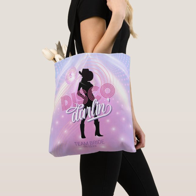 Bolso De Tela Disco Darlin' Bachelorette Team Bride v2 ID928 (Detalle)