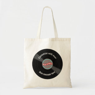 Bolso De Tela Disco de vinilo modificado para requisitos