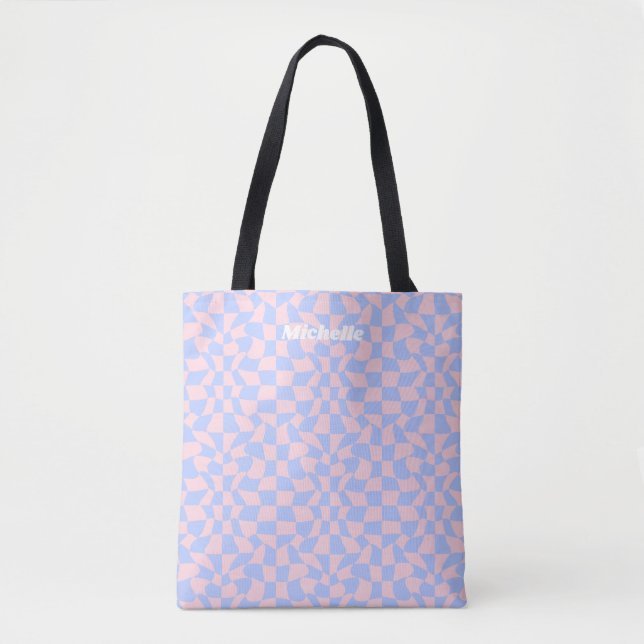 Bolso De Tela Disco Groovy de Neón (Anverso)
