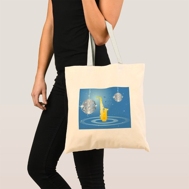 Bolso De Tela Disco Jazz Saxofón Sparkling Mirror Balls (Subido por el creador)