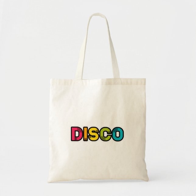 Bolso De Tela DISCO retro vinilo (Frente)