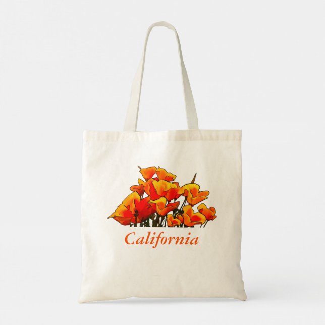 Bolso De Tela Discografía estilizada con texto "California" Tote (Reverso)
