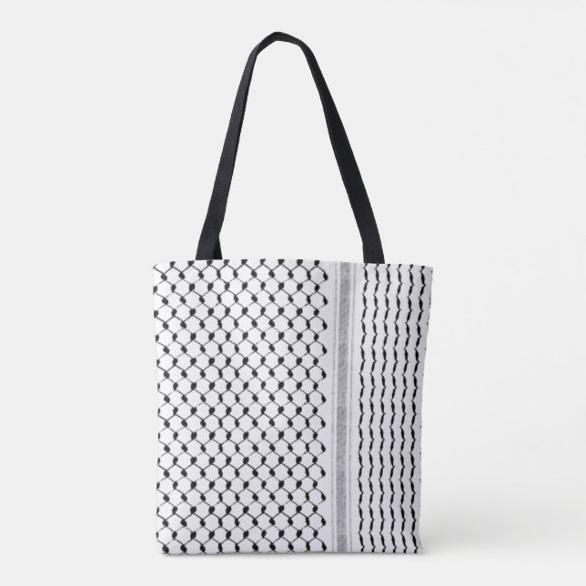 Bolso De Tela Diseñado por el Personalizado Kufiya palestino (Reverso)