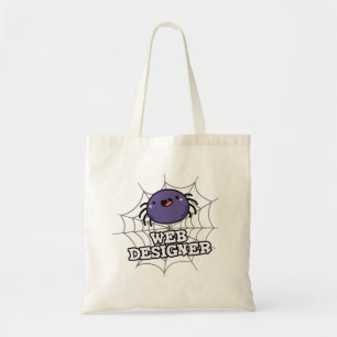 Bolso De Tela Diseñador Web Funny Spider Pun