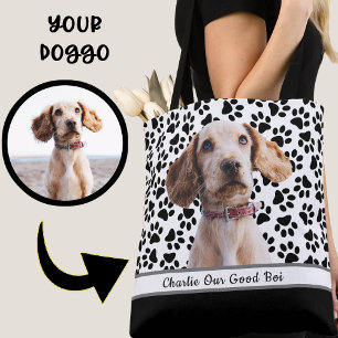 Bolso De Tela Diseñar la suya propia: Personalizado Paw Print Do