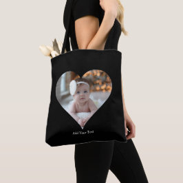 Bolso De Tela Diseñar su propia foto en forma de corazón único