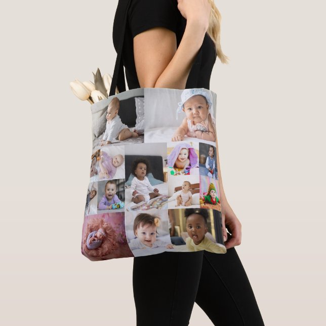 Bolso De Tela Diseñar su propio Collage de fotos de 14 (Detalle)