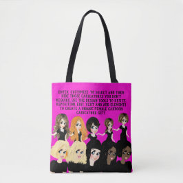 Bolso De Tela Diseñar un regalo de caricatura para Personalizado