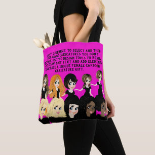 Bolso De Tela Diseñar un regalo de caricatura para Personalizado
