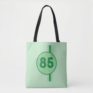 Bolso De Tela Diseño 85 en verde sobre verde menta con rayas