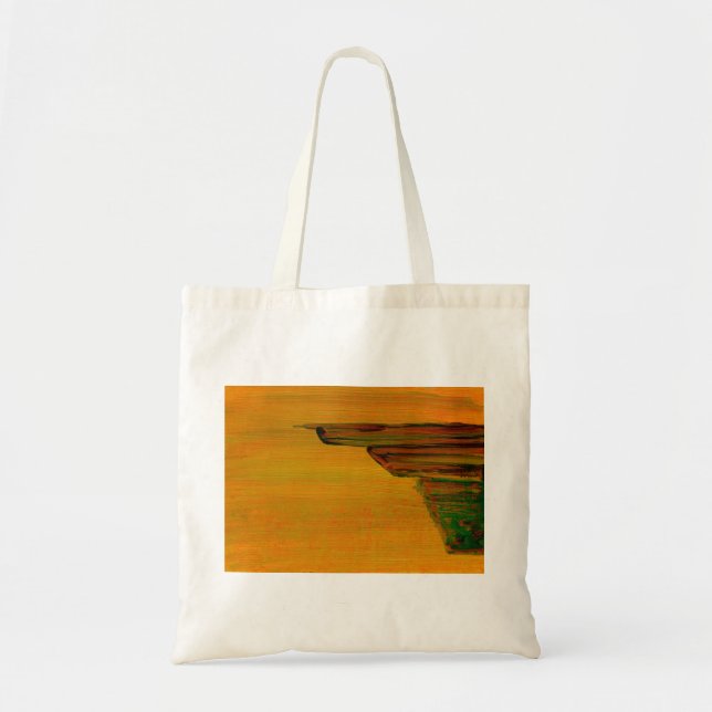 Bolso De Tela Diseño abstracto amarillo (Frente)