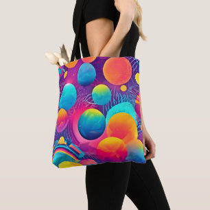 Bolso De Tela Diseño abstracto de Neon Cosmos