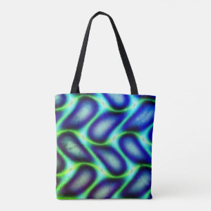 Bolso De Tela Diseño abstracto de Petales azules únicos