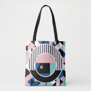Bolso De Tela Diseño abstracto de poster Memphis. Marca geométri