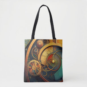 Bolso De Tela Diseño abstracto de relojería steampunk