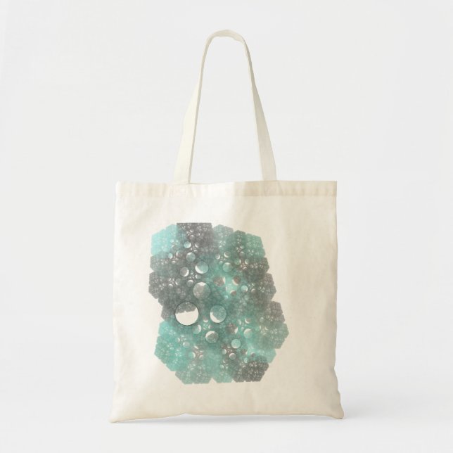Bolso De Tela Diseño abstracto del fractal de BlueFall (Frente)