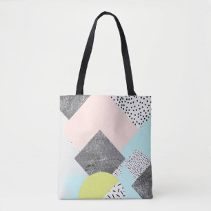 Bolso De Tela Diseño abstracto geométrico de Scandi