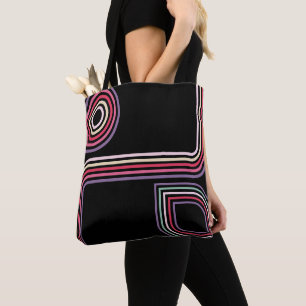 Bolso De Tela Diseño abstracto inspirado de los años 70